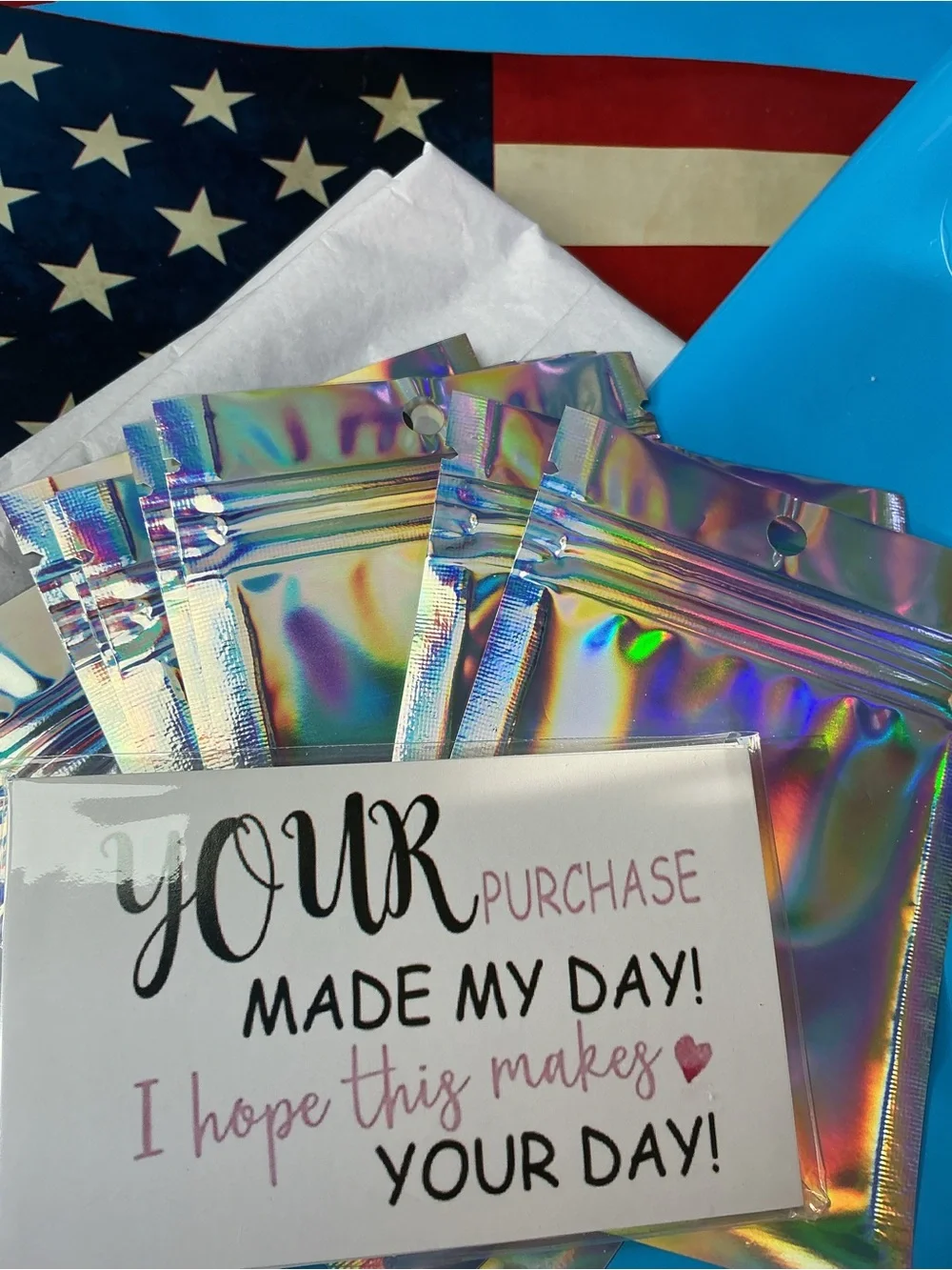 ⭐️ Patriotic Shipping Bundle Poly Mailers Tissue Bags Thank You Kit